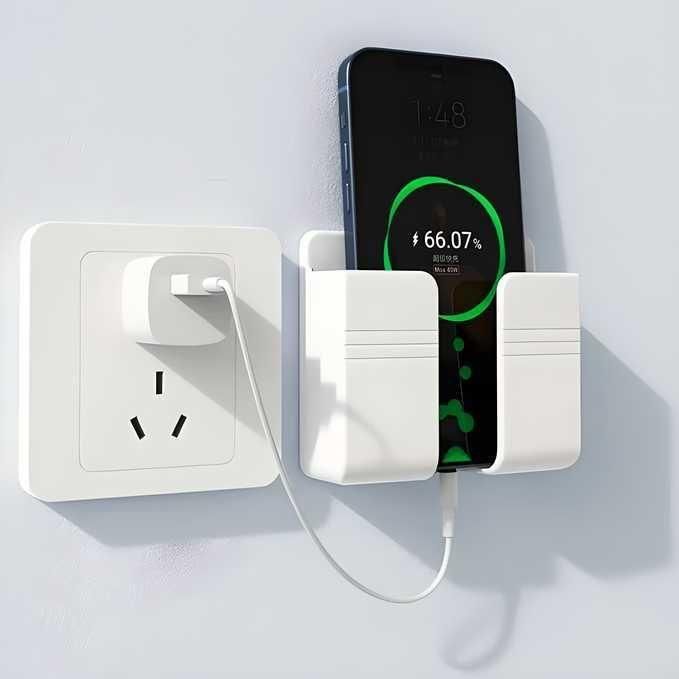 Wall Mounted Mobile Holder With Adhesive Strips (Pack of 4 & 8) - Urban India